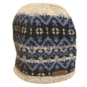 Screamer Nordic Fair Isle Knit Beanie with Fleece Lining – Cozy Winter‎ Hat Wool